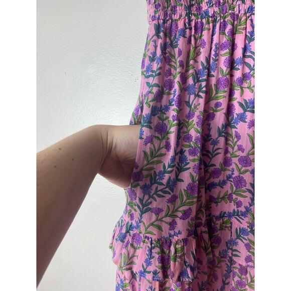 BANJANAN DRESS SMALL PURPLE MILKMAID WEST COUNTRY COASTAL COTTAGECORE - Picture 9 of 16